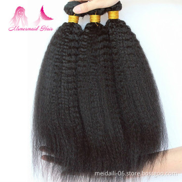 Human Hair Extensions Brazilian Top Quality Kinky Straight Style Wave Color Double Weft Wholesales Hair Bundles